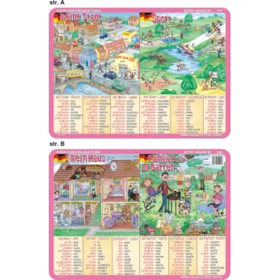 Visual System Podk�adka edukacyjna. Meine Stadt, der Sport