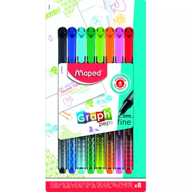 Maped Cienkopis Graph Peps Deco 8 szt.