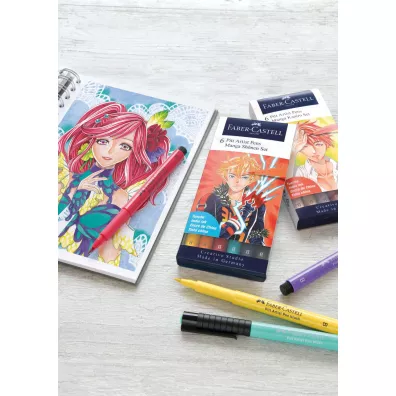 Faber-Castell Pitt artist pen manga etui shonen 6 szt.