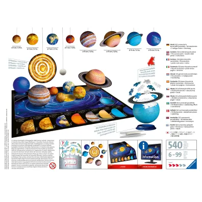 Puzzle 522 el. 3D Uk�ad Planet Ravensburger