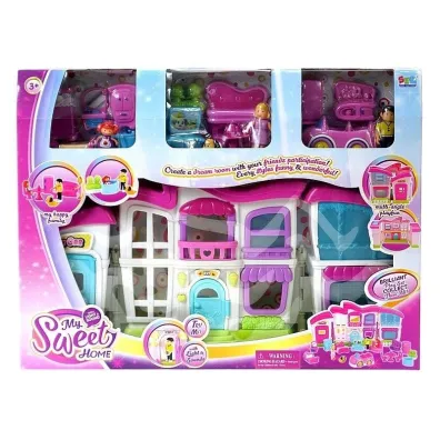 Domek z figurkami i meblami �wiat�o d�wi�k