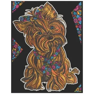 Kolorowanka Welwetowa A4 Yorkshire Terrier