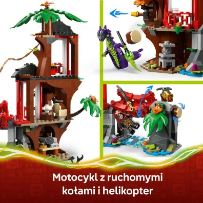 LEGO Ninjago Bitwa ninja: domek na drzewie z pojazdami 71857