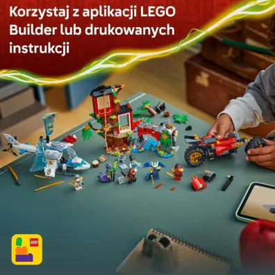 LEGO Ninjago Bitwa ninja: domek na drzewie z pojazdami 71857
