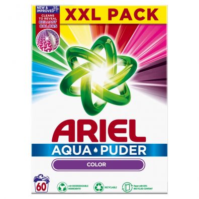 Ariel Aqua Puder Proszek do prania do kolorów (60 prań) 3.9 kg