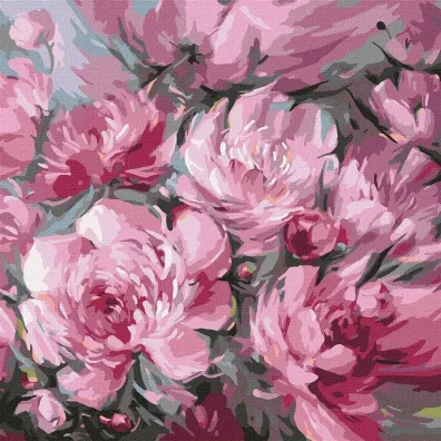 Ideyka Malowanie po numerach - Bujny bukiet 40x40cm