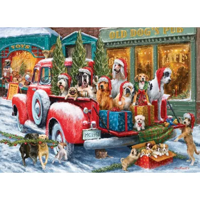 Puzzle 1000 Dogs on Truck by Ali Corti 6000-5993 Eurographics