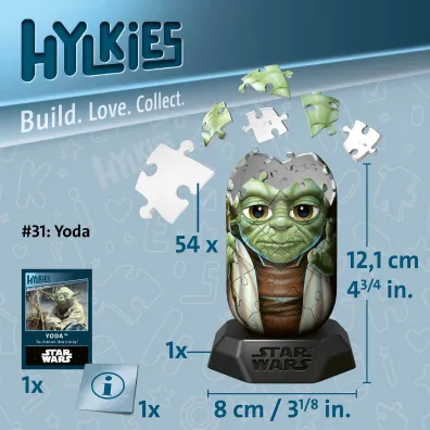 Puzzle 54 el. 3D Hylkies: Star Wars Yoda Ravensburger