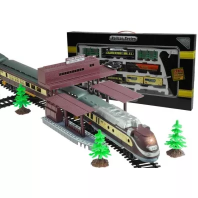 Kolejka 5 wagon�w + rozjazdy LeanToys