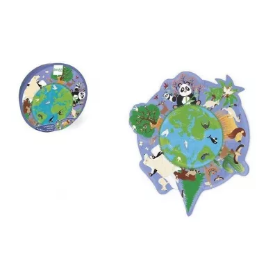 Puzzle 45 konturowe Mapa wiata Scratch