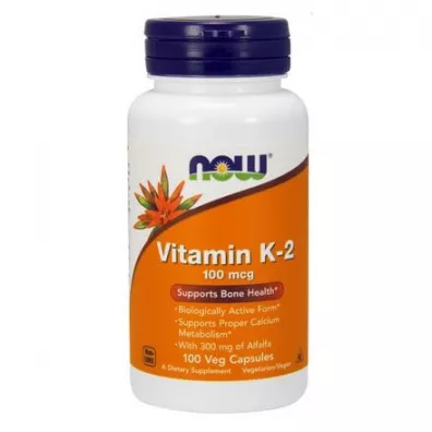 Now Foods Witamina K-2 100 mcg Suplement diety 100 kaps.