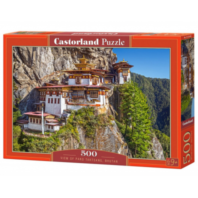 Puzzle 500 el. Widok na Paro Taktsang, Bhutan Castorland