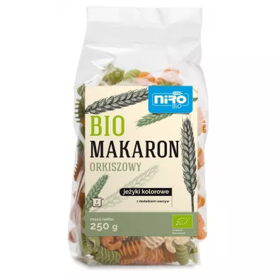Niro Makaron orkiszowy kolorowy jeyki 250 g Bio