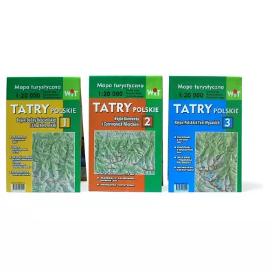 Mapa turystyczna Tatry Polskie 3w1 1:20 000