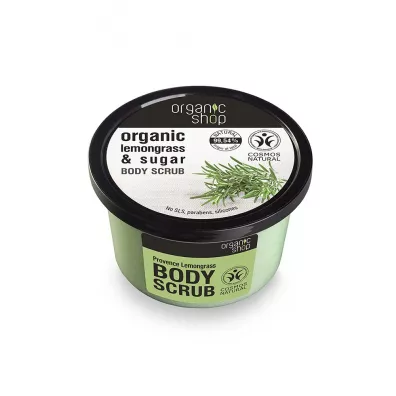 Organic Shop Organic Lemongrass & Sugar Body Scrub peeling do cia�a o zapachu trawy cytrynowej 250 ml