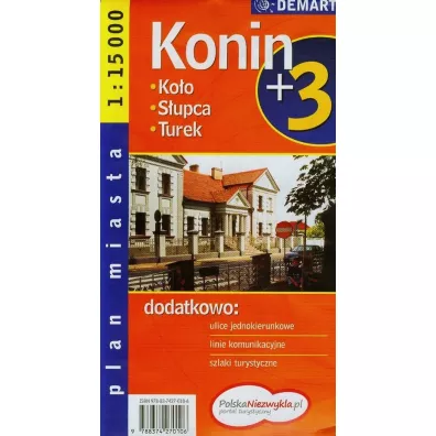 Plan miasta +3 Konin, Ko�o, S�upca, Turek 1:15 000