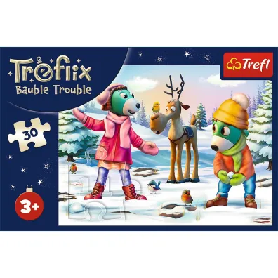 Puzzle 30 el. �wi�teczny czas Trefilk�w Trefl