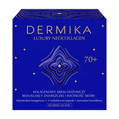 Dermika Luxury Neocollagen 70+ kolagenowy krem od�ywczy do redukcji zmarszczek i wiotko�ci sk�ry na dzie� i na noc 50 ml