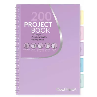 CoolPack Ko�ozeszyt A4 PP Pastel Purple kratka 100 kartek