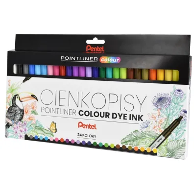 Pentel CIENKOPIS 24KOL 0.4 FIB PEN S40-ST24PL WB