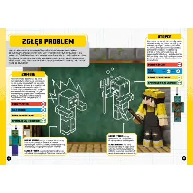 Minecraft Academy. Zombie atakuj�