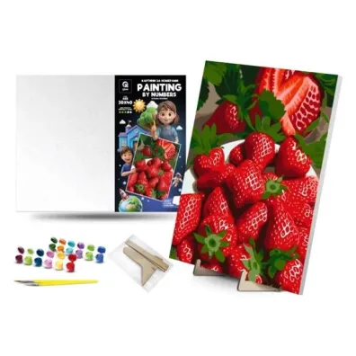 Qbee Malowanie po numerach - S�odka truskawka 30x40cm