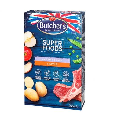Butchers Super Foods Przysmak z jagnięciną i jabłkiem dla psów 320 g