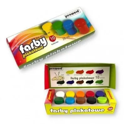 Penword Farby plakatowe 10 kolor�w