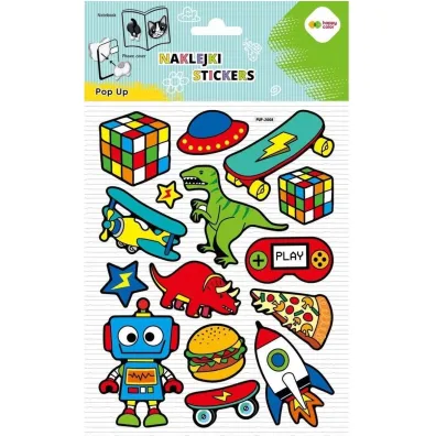 Happy Color Naklejki 3D POP UP - Cool Toys 146x240 mm