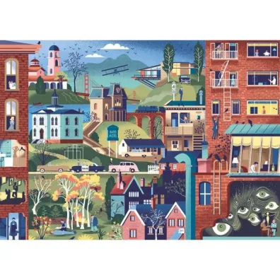 Puzzle 1000 el. Filmy Alfreda Hitchcocka Heye