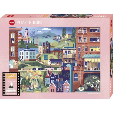 Puzzle 1000 el. Filmy Alfreda Hitchcocka Heye