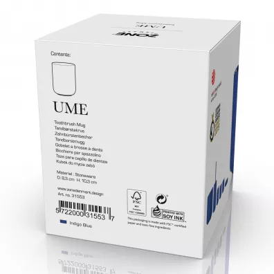 Zone Denmark Kubek na szczoteczki do zbw Ume Indigo blue 31553 Niebieski