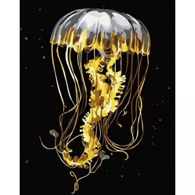 Twoje Hobby Malowanie po numerach + z�ota farba - Z�ota meduza 40x50cm
