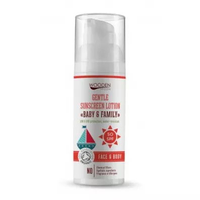 Wooden Spoon Delikatny krem na s�o�ce SPF 50+ dla niemowl�t i ca�ej rodziny 50 ml