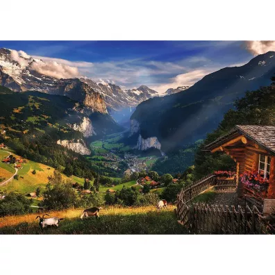 Puzzle 1000 el. Premium Plus Quality Photo Odyssey: Dolina Lauterbrunnen, Szwajcaria Trefl