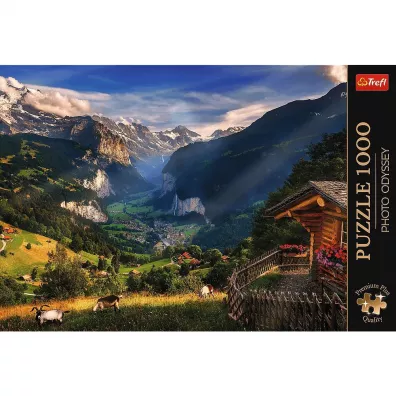 Puzzle 1000 el. Premium Plus Quality Photo Odyssey: Dolina Lauterbrunnen, Szwajcaria Trefl