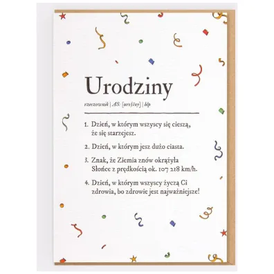 Absztyfikant Kartka Definicja urodzin