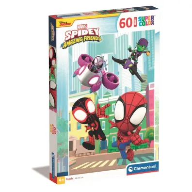 Puzzle 60 el. Maxi SuperColor. Spidey and his Friends Clementoni