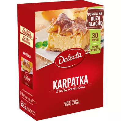 Delecta Karpatka z nut� waniliow� mieszanka do domowego wypieku ciasta 375 g