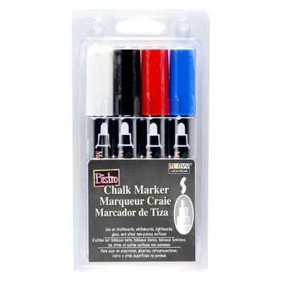 Marvy Markery kredowe Bistro Chalk 4 kolory