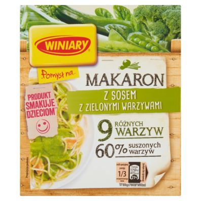 Winiary Pomysł na... Makaron z sosem z zielonymi warzywami 35 g