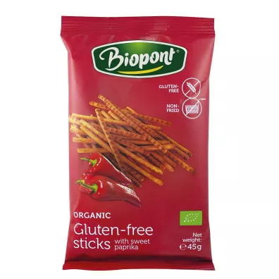 Biopont Paluszki paprykowe bezglutenowe 45 g Bio