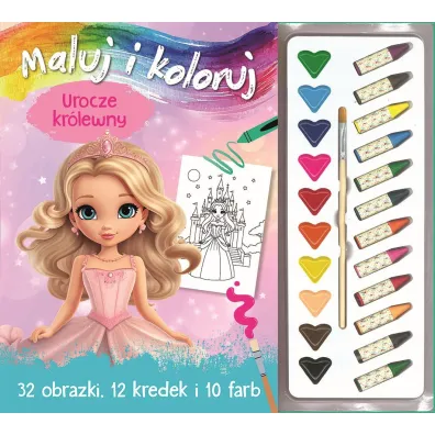Maluj i koloruj. Urocze kr�lewny - Izabella Sie�ko-Holewa