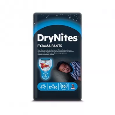 Huggies Pieluchomajtki na noc 4-7 lat DRYNITES Boy (17-30 kg) 10 szt.