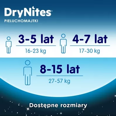 Huggies Pieluchomajtki na noc 4-7 lat DRYNITES Boy (17-30 kg) 10 szt.
