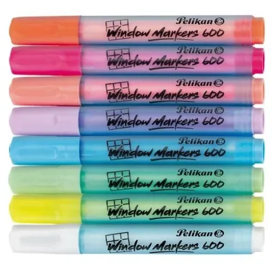 Herlitz Markery do szk�a 8 kolor�w PELIKAN