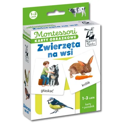 Zwierz�ta na wsi. Montessori. Karty obrazkowe (1-3 lata). Kapitan Nauka