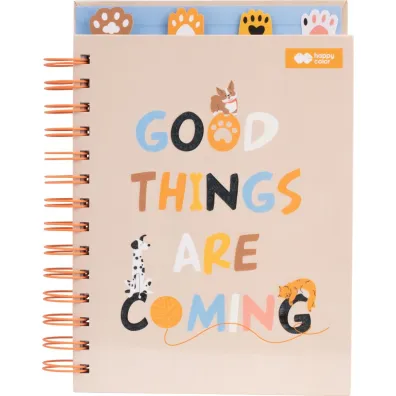 Notes A5 na spirali CAT&DOG z przek�adkami 80 ark. Happy Color