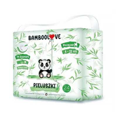 Bamboolove Pieluszki jednorazowe z w��knem bambusowym rozm. M (6-11 kg)
