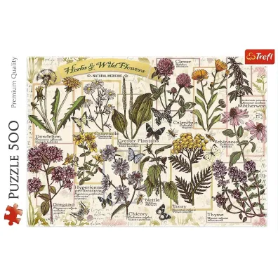 Puzzle 500 el. Zielnik: Zio�a lecznicze Trefl